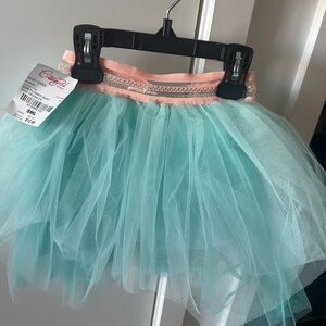 Mint Green and Pink Tulle Skirt